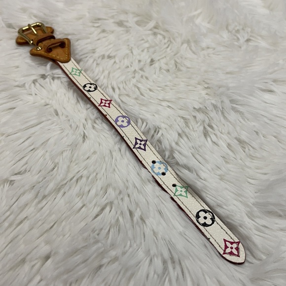 LOUIS VUITTON THEDA BANGLE LEATHER MULTI MI0024 7" - Picture 5 of 12